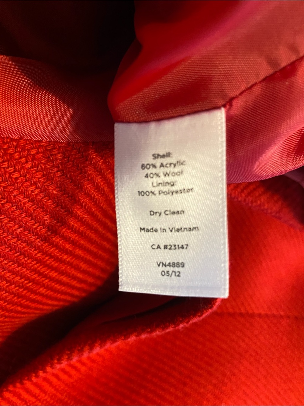 Talbots Red Cropped Blazer Jacket with Sculpted Collar - Picture 7 of 7
